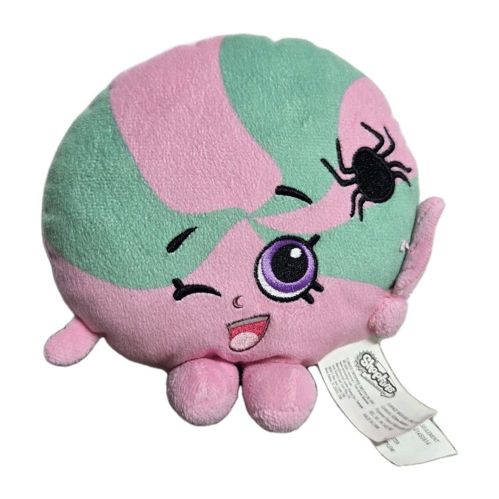 Halloween SHOPKINS Minnie Mintie Plush Stuffed Animal Winking Pink Green Mint